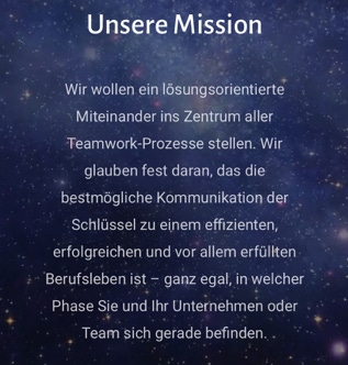 Unsere Mission Teamwork